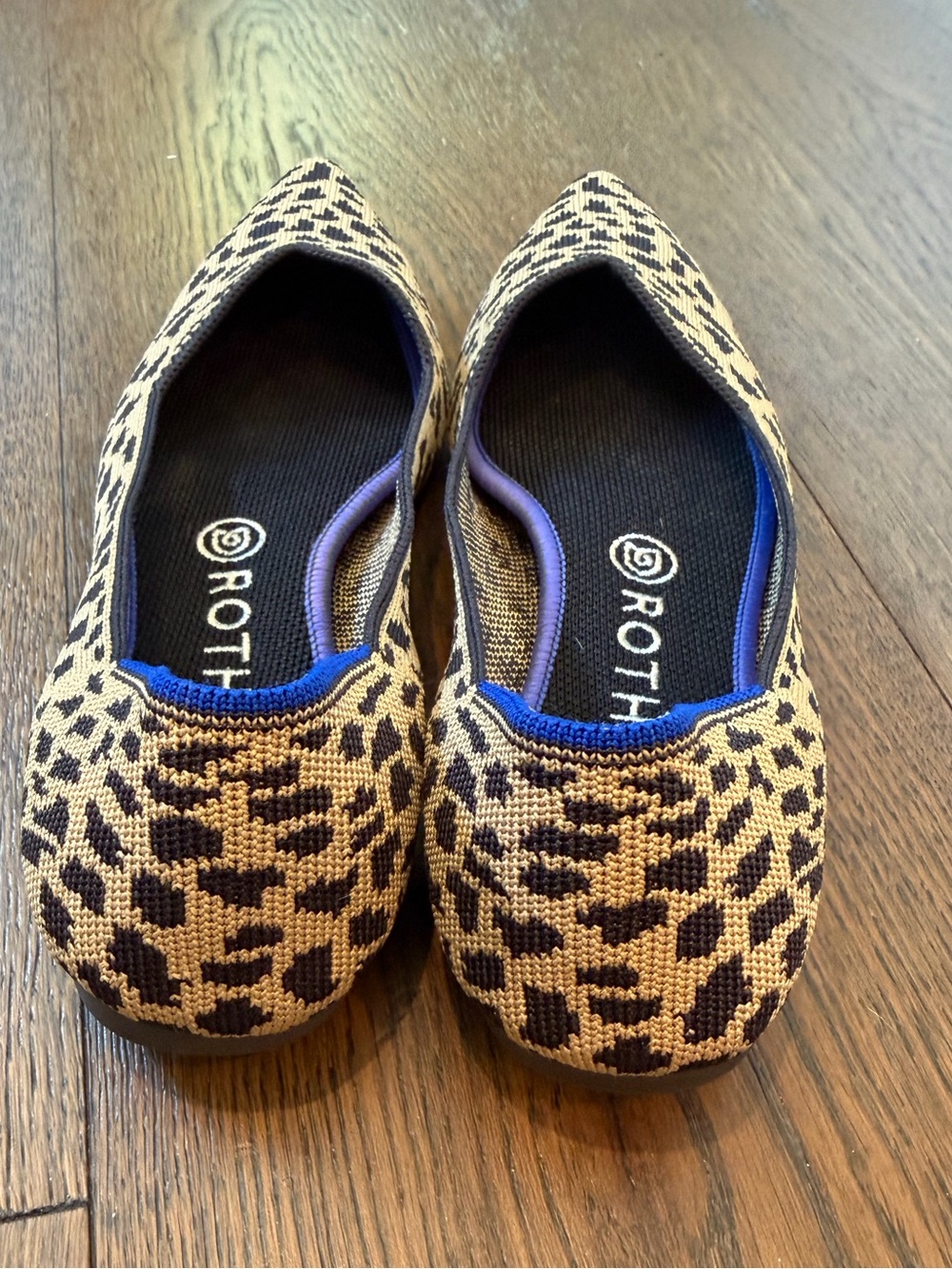 Rothy's (retired) Leopard Knit Pointed Flats - size 8.5, fits 7.5/8. - Picture 3 of 6